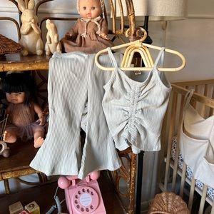 2 piece toddler flare pant/top set